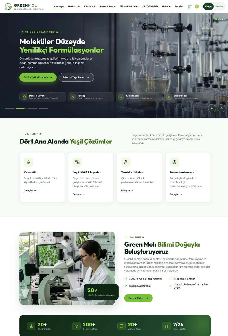 Green Mol web sitesi önizlemesi