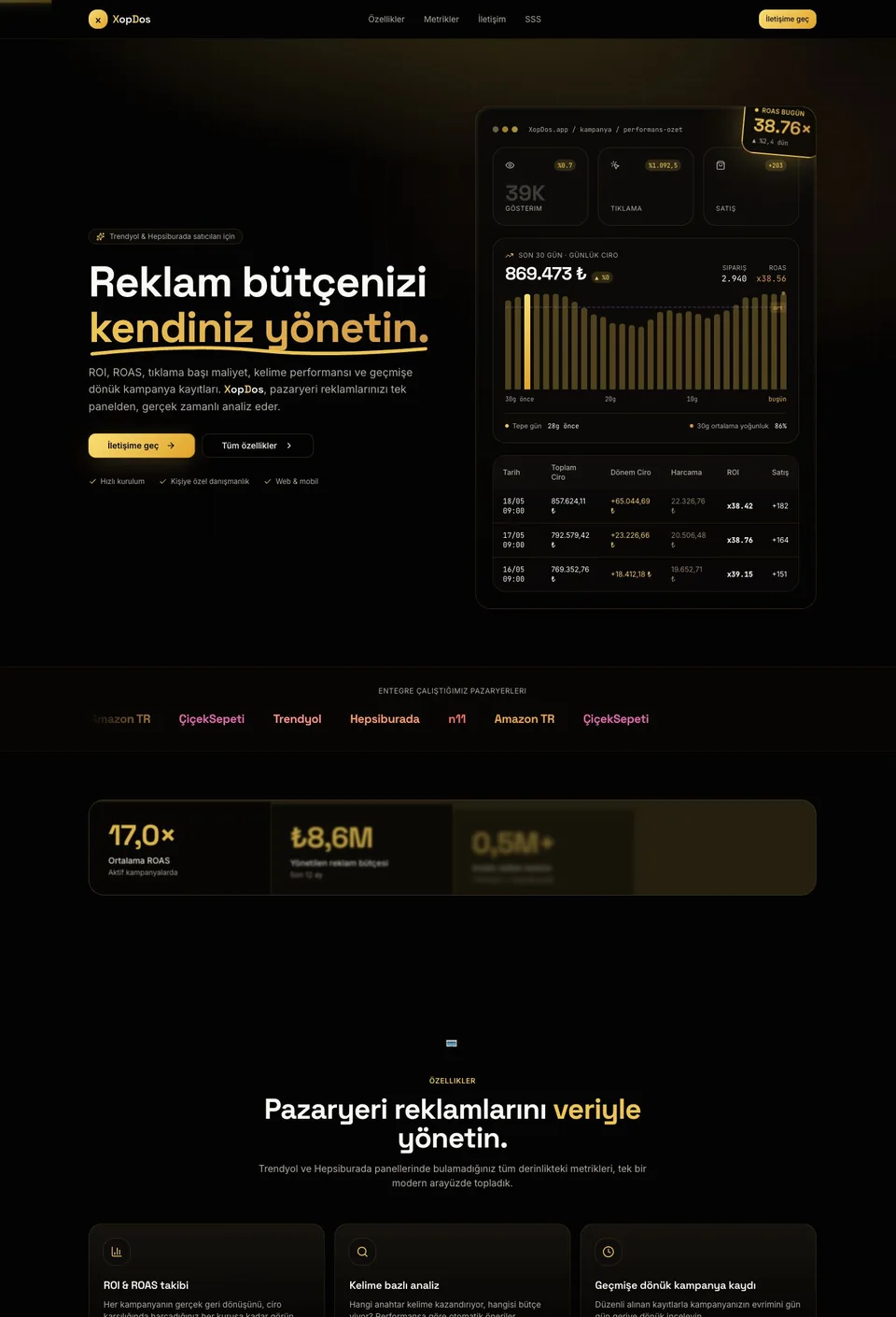 XopDos web sitesi önizlemesi